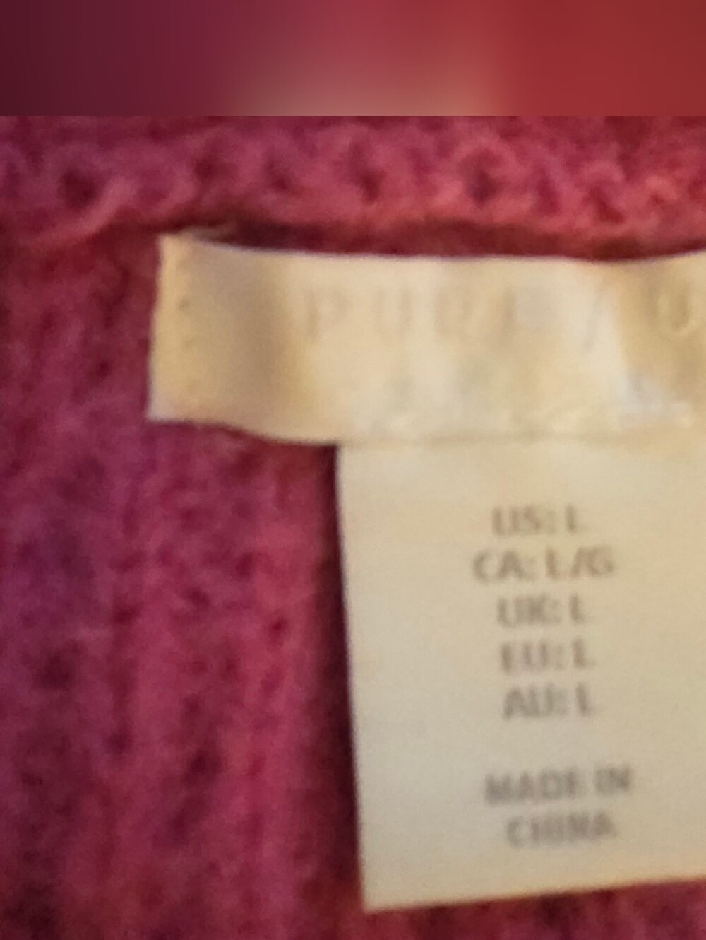 Pure Collection Cropped Sweater, Size L - Picture 5 of 6